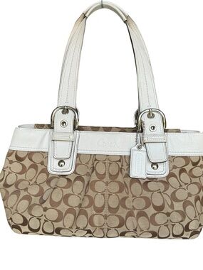Coach Vintage Soho Shoulder Bag Signature Jacquard Leather Tote